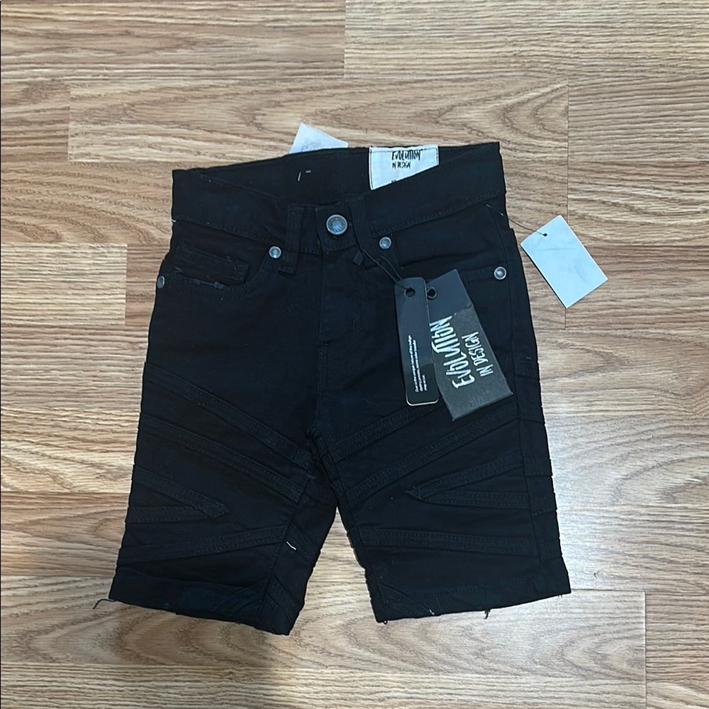 Black Jean Shorts Classic Bermuda Style